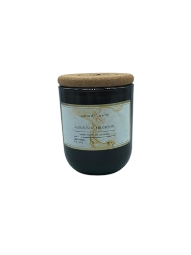 Sandalwood Bourbon Non-Toxic Candles | Natural Candles for Men |Aromatherapy Candle Relaxing