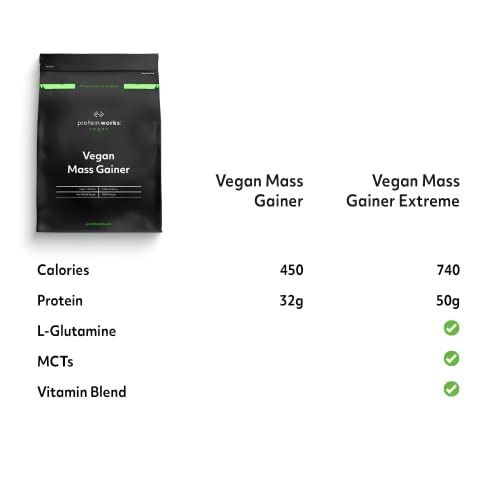 Protein Works - Vegan Mass Gainer Extreme - High Calorie Protein Powder - Weight Gainer