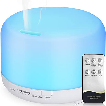 Hianjoo 450ml Essential Oil Diffuser, Electric Aroma Ultrasonic Aromatherapy Fragrant Oil