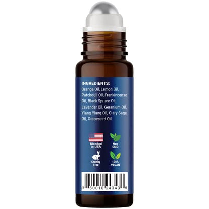 Stress Ease Essential Oil Roll On Blend 10ml - Natural Stress Relief Essential Oils Roll