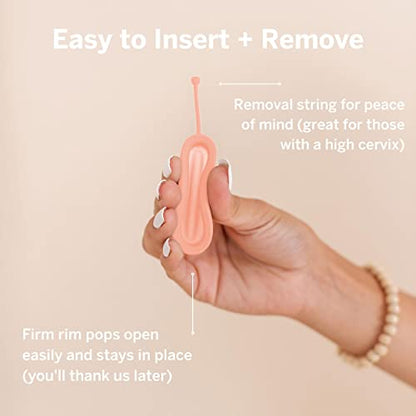 Pixie Cup 2 Menstrual Discs - Most Comfortable Reusable Period Discs - Removable Stem
