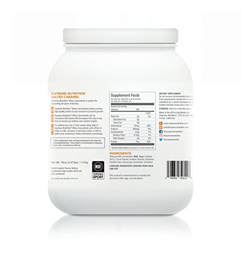Supreme Nutrition Whey Protein Concentrate - 1.12kg - 28 Servings - Lean Muscle