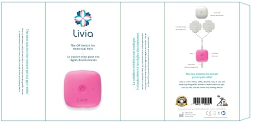 Livia Menstrual Pain Relief Device, Pink - The Off Switch for Period Pain - Portable Unit