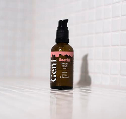 Geni Soothe - Perfume and SOAP Free Intimate Oil. Gentle Alternative to Intimate wash. Moizturizes