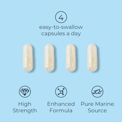 Reverse Life Marine Collagen Capsules 1200mg - with Hyaluronic Acid & Vitamin C + Q10