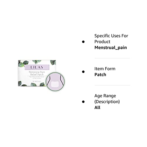 LILAS Period Cramps Pain Relief Patch - Pack of 10