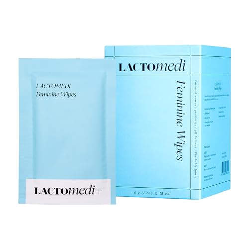 LACTOMEDI Feminine Wipes | Unscented Feminine Wipes | Individually Wrapped | pH-Balanced Feminine