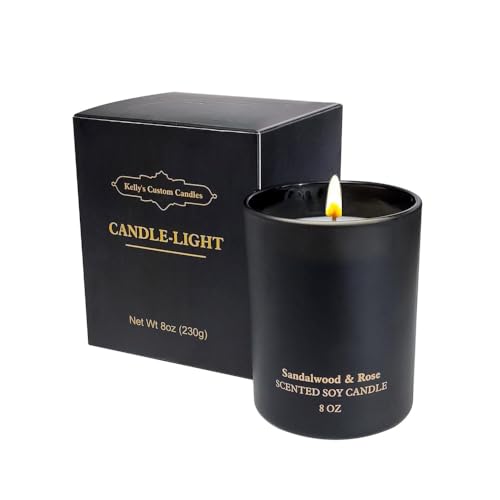 Sandalwood Rose Scented Candles, Christmas Birthday Candle Gifts for Women, Best Friends