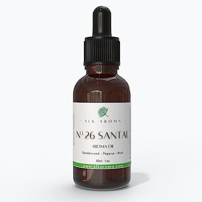 SLK Aroma, Santal Aroma Diffuser Oil, No. 26, Ultra Luxury Niche Blend of The Finest Essential Oils