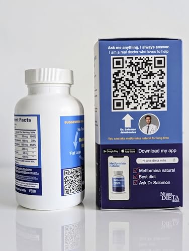 METFORMINA Natural - Weight Loss Aid and Metabolism Support - Dr Salomon, 60 Cap