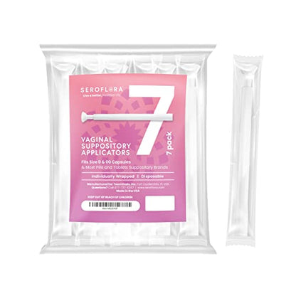 SEROVERA Seroflora Boric Acid Suppositories Applicators for Women, Individually Wrapped Pack of 7
