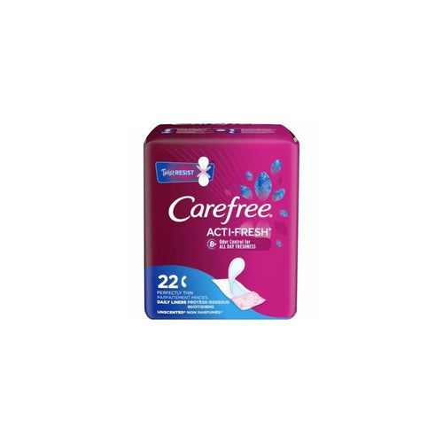 Carefree Acti-Fresh Body Shape Pantiliners Thin Unscented - 22 Liners, Pack of 2