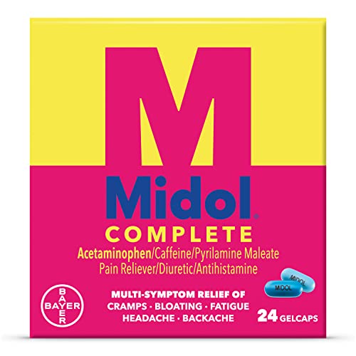 Midol Complete Gelcaps 24ct: Midol Complete Menstrual Pain Relief Gelcaps with Acetaminophen