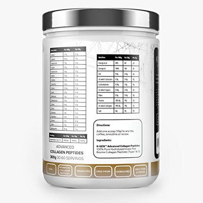 K-GEN Bovine Collagen Powder with Premium Quality Ingredients - Pure Hydrolysed Grass-Fed Bovine Collagen
