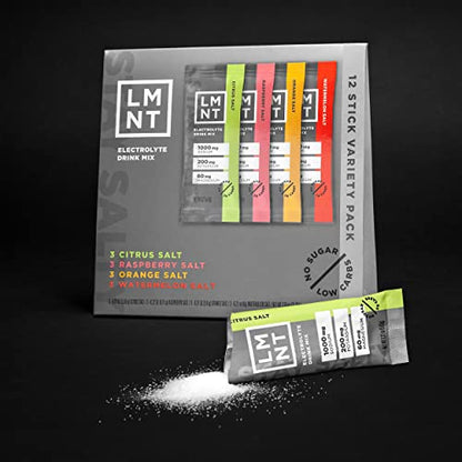 LMNT Zero-Sugar Electrolytes - Variety Salt - Hydration Powder Packets - No Dodgy Ingred