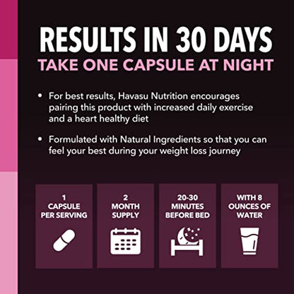 Night Time Fat Burner for Women - Weight Loss and Sleep Support Blend With Vitamin D