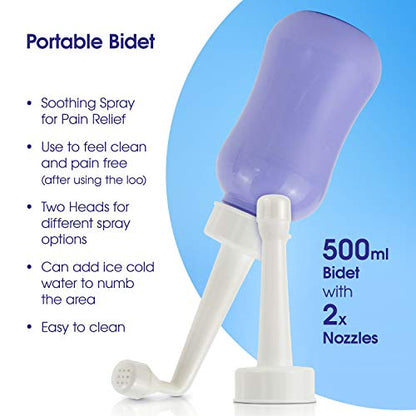 Medcosa Female Ice Pack and Perineal Bottle Set - Reusable Perineal Cold Packs & Portable Bidet Spray BottleMedcosa Female Ice Pack and Perineal Bottle Set - Reusable Perineal Cold Packs & Portable Bidet Spray Bottle