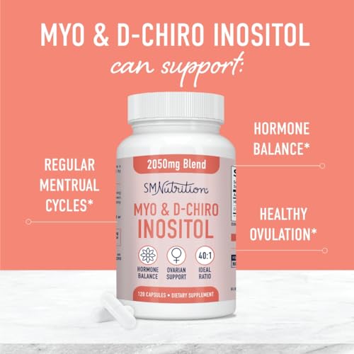 Myo-Inositol & D-Chiro Inositol - Hormone Balance for Women - Ideal 40:1 Ratio - Myo Inosit