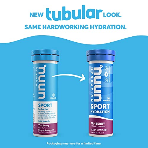 Nuun Sport Electrolyte Tablets for Proactive Hydration, Mixed Citrus Berry Flavors, 4 Pack