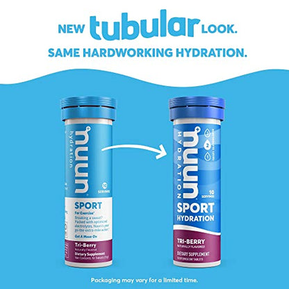Nuun Sport Electrolyte Tablets for Proactive Hydration, Mixed Citrus Berry Flavors, 4 Pack