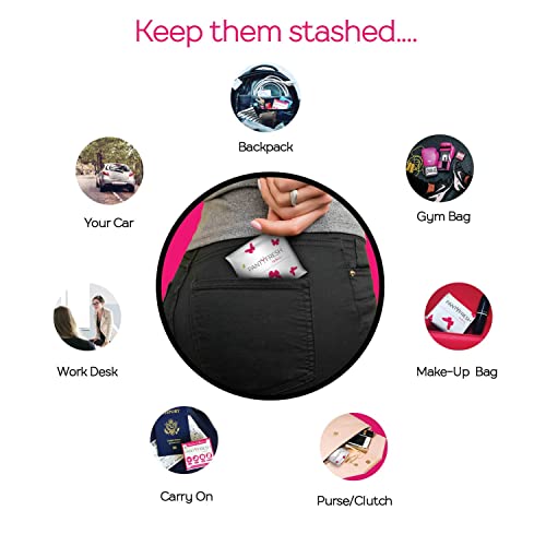 to-Go Panty Kit Includes 4 Items Seamless Thong Underwear Fresh Wipe Pantyliner & Washbag Travel