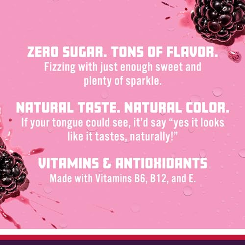 Sparkling Ice, Black Raspberry Sparkling Water, Zero Sugar Flavored Water, with Vitamins