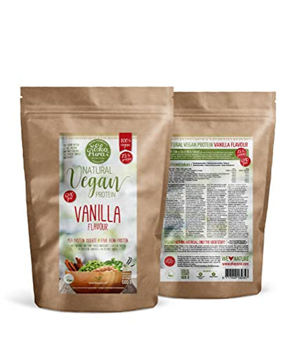 Ekopura Natural Vegan Protein - Vanilla - 500g - 75% Protein - Free from Allergens