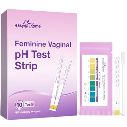 Easy@Home Vaginal pH Test -10 Strips | BV Test Kit at Home for Women | Yeast Infection Test + pH Balance