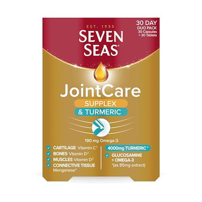 Seven Seas JointCare Supplex & Turmeric, With Glucosamine, Omega-3, Vitamins C and D