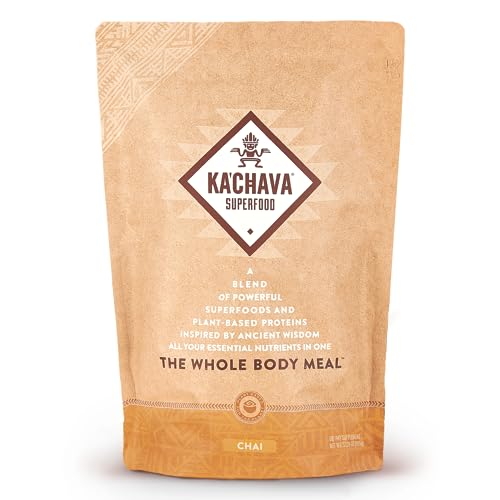 Ka’Chava All-In-One Nutrition Shake Blend, Chai, 85+ Superfoods, Nutrients & Plant-Based 