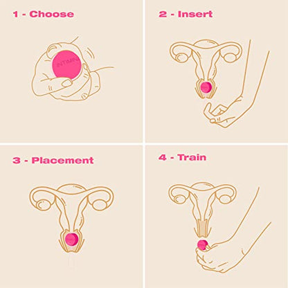 INTIMINA Laselle Weighted Exerciser Set - Women’s 3 Pelvic Floor Weights (28g, 38g, 48g)