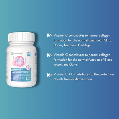 Collagen Complex - Collagen + Hyaluronic Acid + Vitamin C + Vitamin E - Tablets