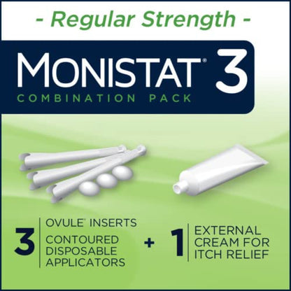 Monistat 3-Day Yeast Infection Treatment - Ovules + Itch Cream