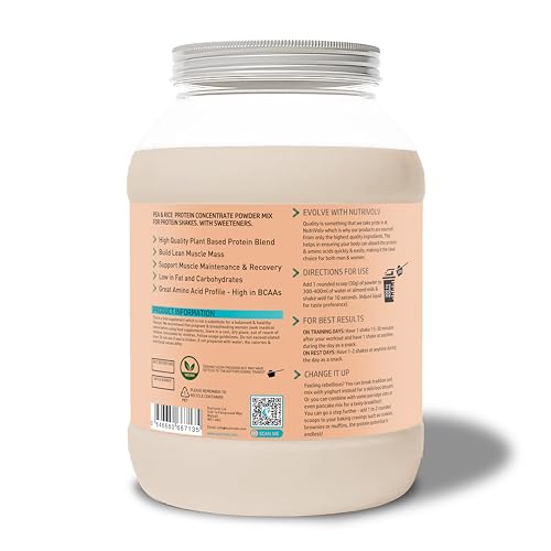 NutriVolv Vegan Plant Based Protein Powder - Milk Chocolate Flavour 900g - Pea & Rice Protein Blend