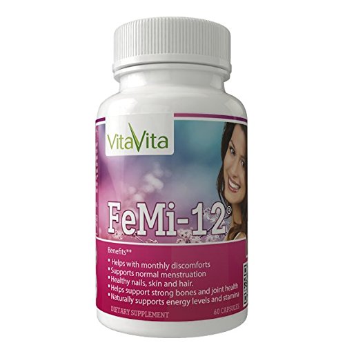 FeMi-12, Helps Alleviate Women's Monthly Period Discomforts & Supports Normal Menstruation (60 Capsules)