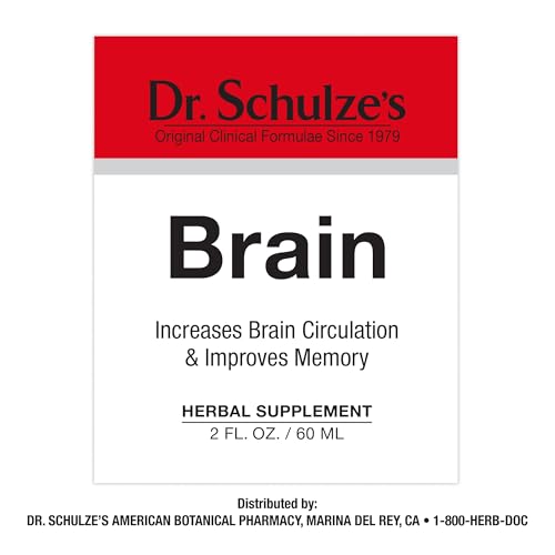 Brain Formula 2 oz. - Vegan and Wild-Harvested - Stimulates Circulation and and Improved