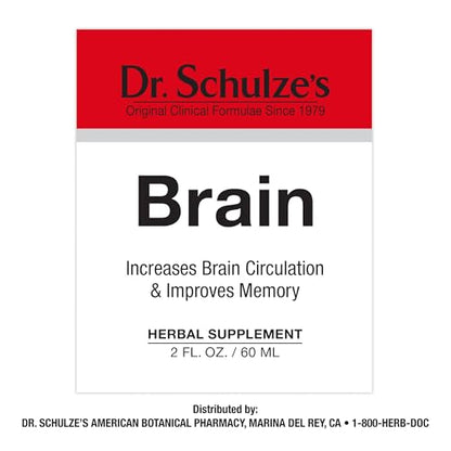 Brain Formula 2 oz. - Vegan and Wild-Harvested - Stimulates Circulation and and Improved