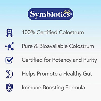 Symbiotics Colostrum 120ct Chewables Plus - Immunity Support for Adult & Kids
