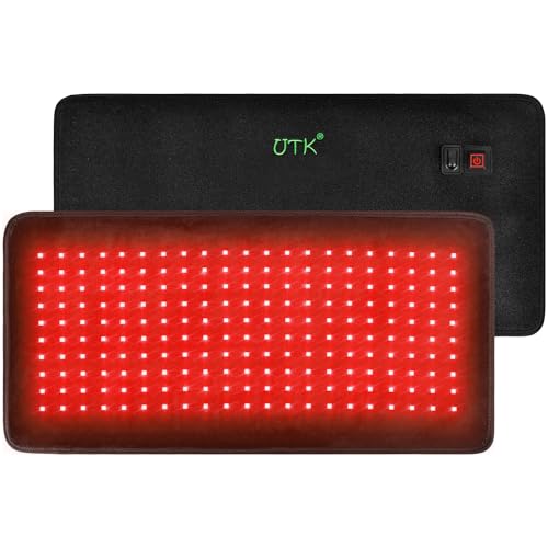 UTK Red Light Therapy for Body, Large Infrared Light Therapy Pad for Deeper Tissue, 24" x 12" Size