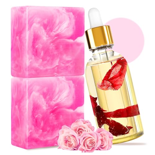 Yoni Soap Bars & Natural Yoni Oil Set, Natural Yoni Oil Vaginal Wash for Women Feminine Wash