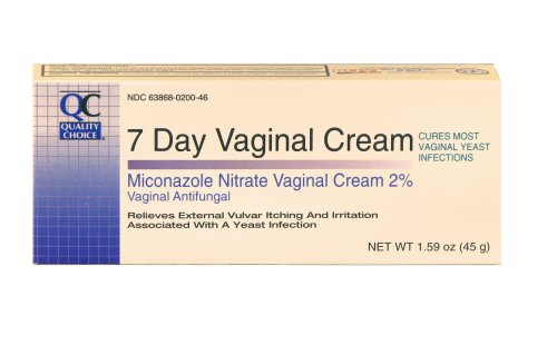 Quality Choice Miconazole Nitrate 2% 7 Day Vaginal Antifungal Cream, 1.59 Ounces (45g) - Pack of 3