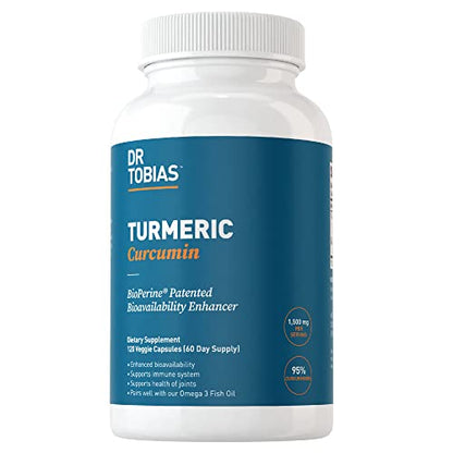 Dr. Tobias Turmeric Curcumin Supplement with BioPerine & Black Pepper, Extra Strength