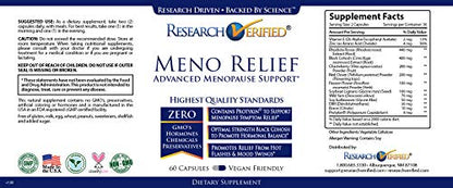 Research Verified Meno Relief Day - Hormonal Balance for Hot Flashes and Menopause Support - 1 Bottle