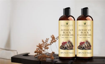Handcraft Blends Jamaican Black Castor Oil for Hair Growth, Eyelashes and Eyebrows - 100% Pure