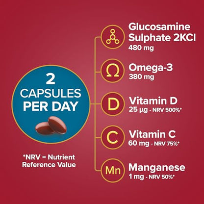 Seven Seas JointCare Supplex, With Glucosamine, Omega-3, Vitamins C, D and E