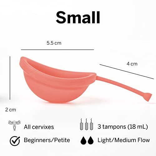Pixie Cup 2 Menstrual Discs - Most Comfortable Reusable Period Discs - Removable Stem