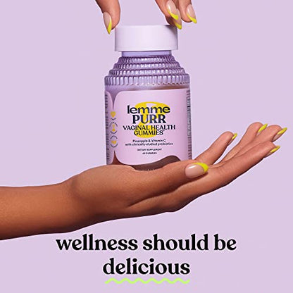 Lemme Purr Vaginal Probiotic Gummies for Women - Balanced pH, Healthy Odor, Yeast Balance & Flora