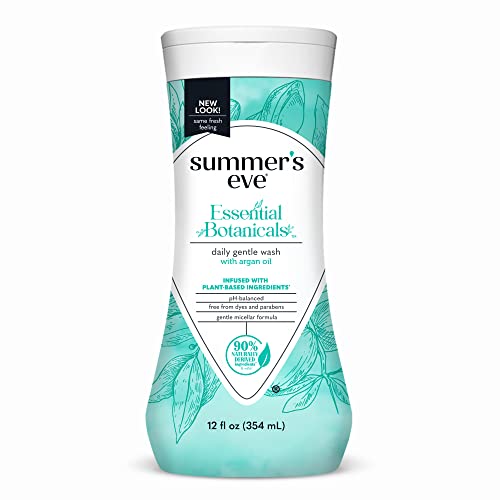 Summer's Eve Essential Botanicals Gentle Wash with Argan Oil, Removes Odor, pH balanced, 12 fl oz