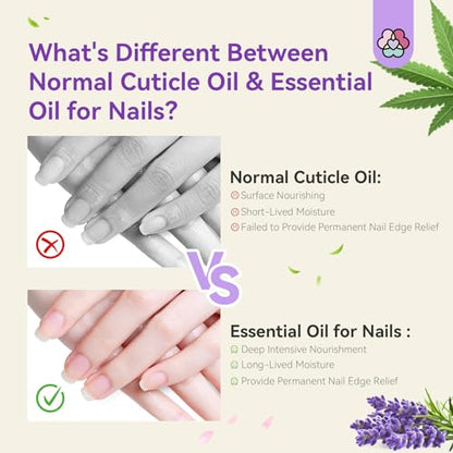 SAVILAND Essential Oils for Cuticle Nails: 100% Pure Natural Essential Oil Tea Tree Lavender Jasmine