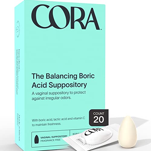 Cora Boric Acid Suppositories | Vaginal Suppository | pH Balance | Prevent Imbalance and Irregular Odor